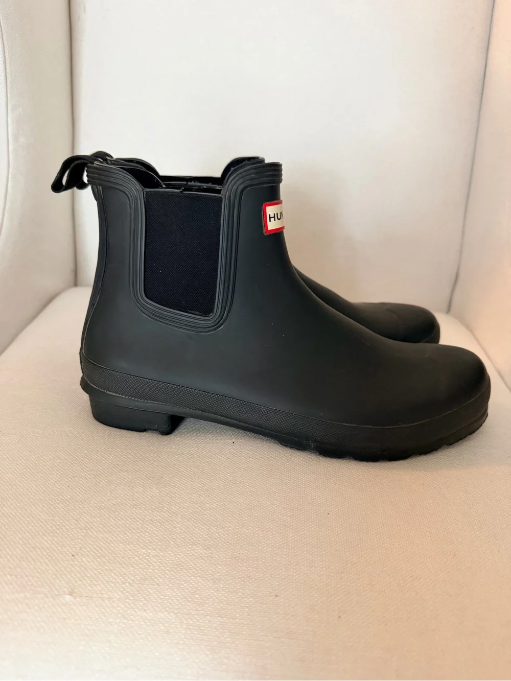 Hunter Black Short Chelsea Rain Boots